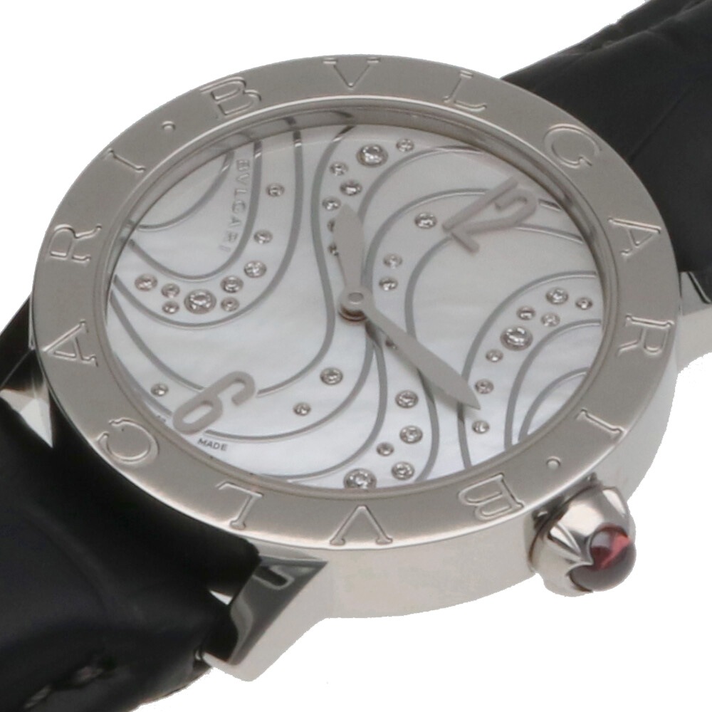 正規品直輸入】 ステンレススチール 腕時計 ブルガリブルガリ ホワイトシェル 文字盤ダイヤ BBL37S 中古 メンズ 腕時計 
