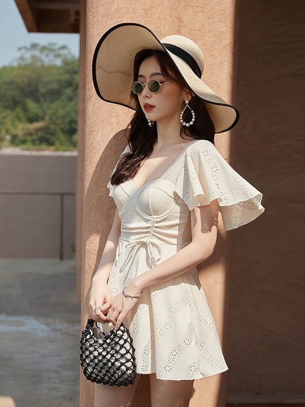 ワンピース水着 体型カバー 白 黒 袖付き ぽっちゃり 水着 レディース 大きいサイズ 韓国 フレアスリーブ ガール 可愛い 痩せ見え ビーチ プール 海 水泳 セクシー オトナ女子 かわいい ブラッ ワンピース水着 体型カバー 白 黒 袖付き ぽっちゃり 水着 レディース 大きいサイズ 韓国 フレアスリーブ ガール 可愛い 痩せ見え ビーチ プール 海 水泳 セクシー オトナ女子 かわいい ブラッ