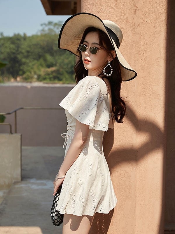 ワンピース水着 体型カバー 白 黒 袖付き ぽっちゃり 水着 レディース 大きいサイズ 韓国 フレアスリーブ ガール 可愛い 痩せ見え ビーチ プール 海 水泳 セクシー オトナ女子 かわいい ブラッ ワンピース水着 体型カバー 白 黒 袖付き ぽっちゃり 水着 レディース 大きいサイズ 韓国 フレアスリーブ ガール 可愛い 痩せ見え ビーチ プール 海 水泳 セクシー オトナ女子 かわいい ブラッ