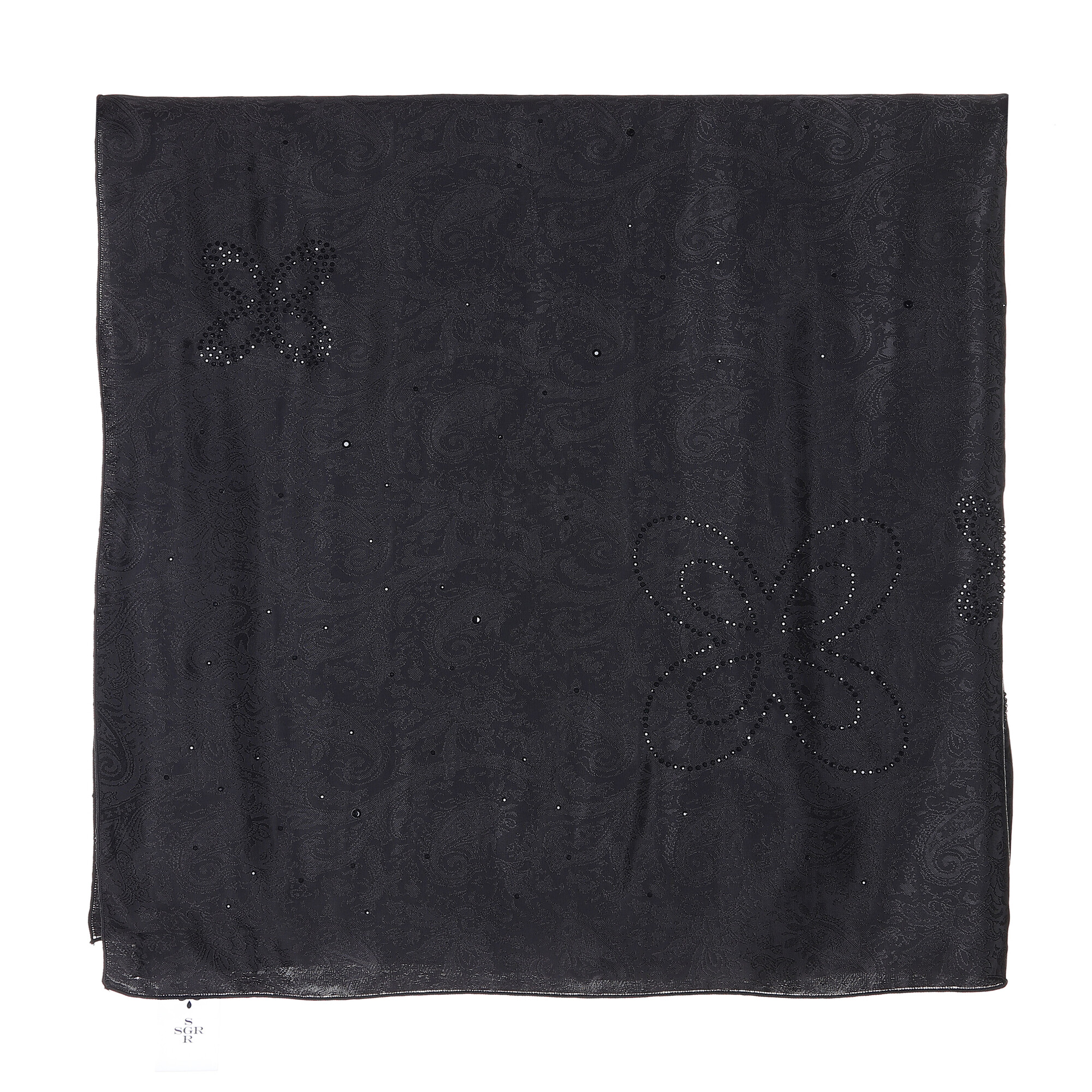 【SURGERY】 SURGERY PAISLEY ICE CLOVER SCARF : BLACK 【SURGERY】 SURGERY PAISLEY ICE CLOVER SCARF : BLACK