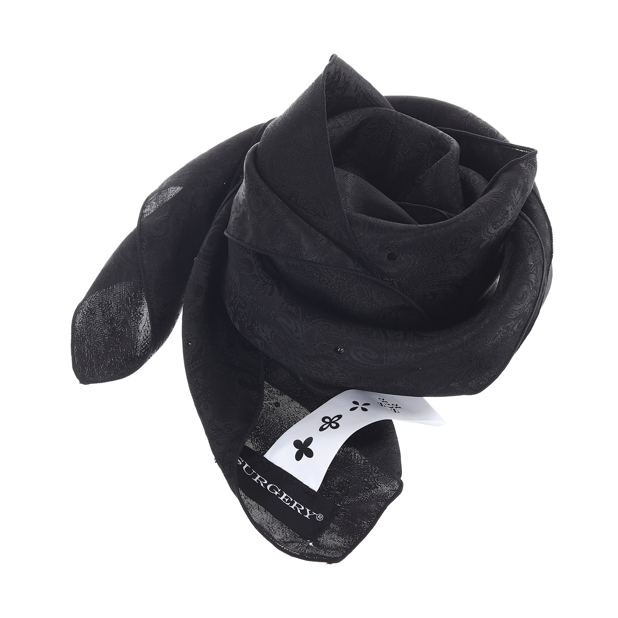 【SURGERY】 SURGERY PAISLEY ICE CLOVER SCARF : BLACK 【SURGERY】 SURGERY PAISLEY ICE CLOVER SCARF : BLACK