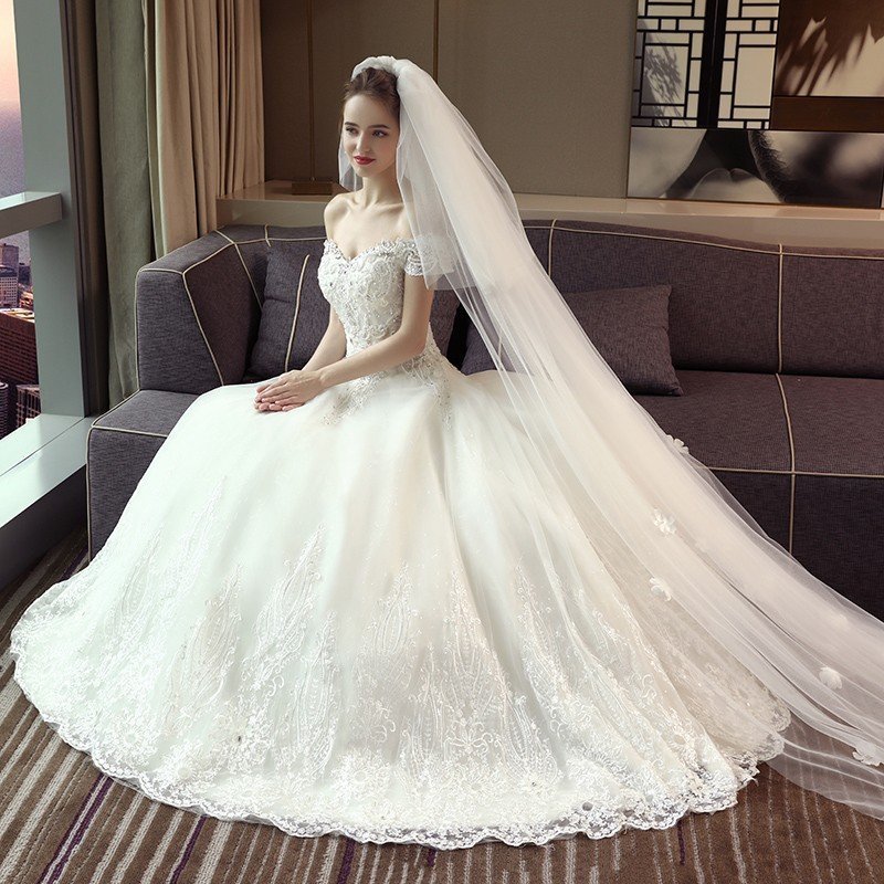 ウェディングドレス 花嫁 ウエディングドレス 白 安い オフショルダー ブライダル 結婚式 プリンセスラインドレス 二次会 パーティードレス