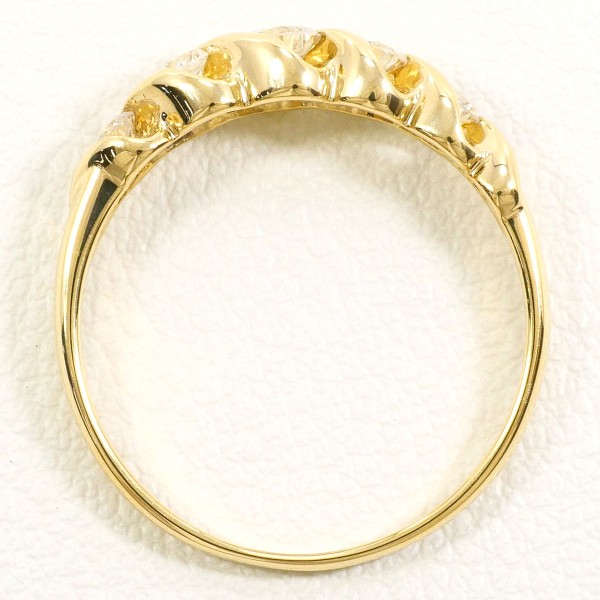 K18 18金 YG イエローゴールド リング 指輪 12号 ダイヤ 0.32 ジュエリー 中古 K18 18金 YG イエローゴールド リング 指輪 12号 ダイヤ 0.32 ジュエリー 中古