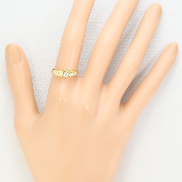 K18 18金 YG イエローゴールド リング 指輪 12号 ダイヤ 0.32 ジュエリー 中古 K18 18金 YG イエローゴールド リング 指輪 12号 ダイヤ 0.32 ジュエリー 中古