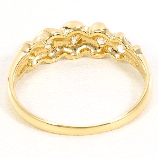 K18 18金 YG イエローゴールド リング 指輪 12号 ダイヤ 0.32 ジュエリー 中古 K18 18金 YG イエローゴールド リング 指輪 12号 ダイヤ 0.32 ジュエリー 中古