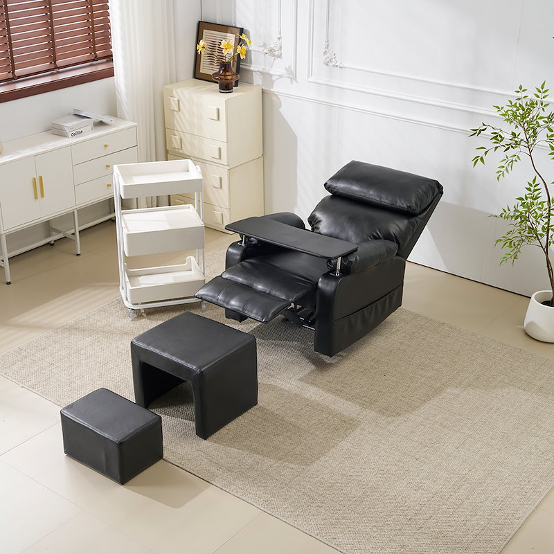 【国内即日発送】【セット品】リクライニングソファー 二つのオットマン ソファー 1人掛け ゲーミングチェア PU 160度調節可能 テーブル付き PUレザー チェア オットマン一体型 パーソナルチェア 【国内即日発送】【セット品】リクライニングソファー 二つのオットマン ソファー 1人掛け ゲーミングチェア PU 160度調節可能 テーブル付き PUレザー チェア オットマン一体型 パーソナルチェア