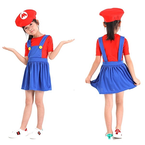 Qoo10] コスプレ 子供 スーパーマリオ風ルイージ