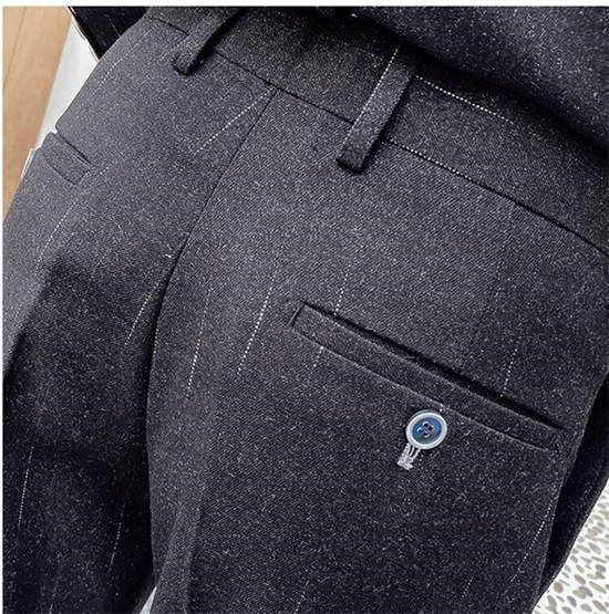 メンズスーツ スーツ メンズ フォーマル ベストスーツ 3ピーススーツ ストライプ 背広 長袖 ビジネススーツ ジャケットスーツ 1つボタン 大きいサイズ リクルートスーツ 卒業式 面接 入学式 花婿