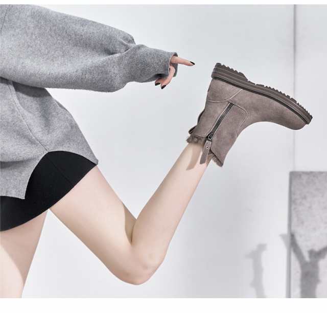 高級合皮ブーツ スノーブーツ ショートブーツ レディース 雪靴 保暖 ムートンブーツ おしゃれ ボアブーツ スノーシューズ ボアインヒール ぺたんこ ファー 靴 あったか 冬用