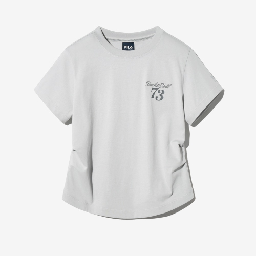 FILA シャーリングクロップショートスリーブ T シャツ (FS2RSH2157FCGY)