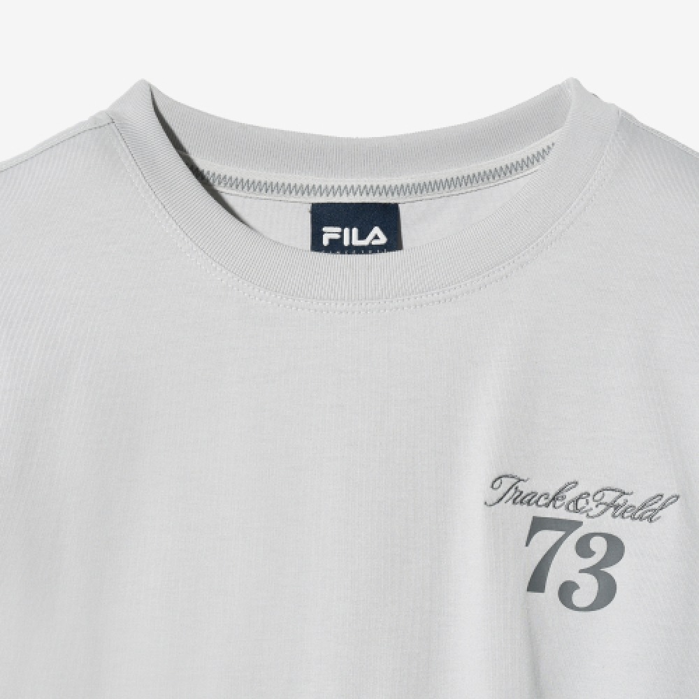 FILA シャーリングクロップショートスリーブ T シャツ (FS2RSH2157FCGY)