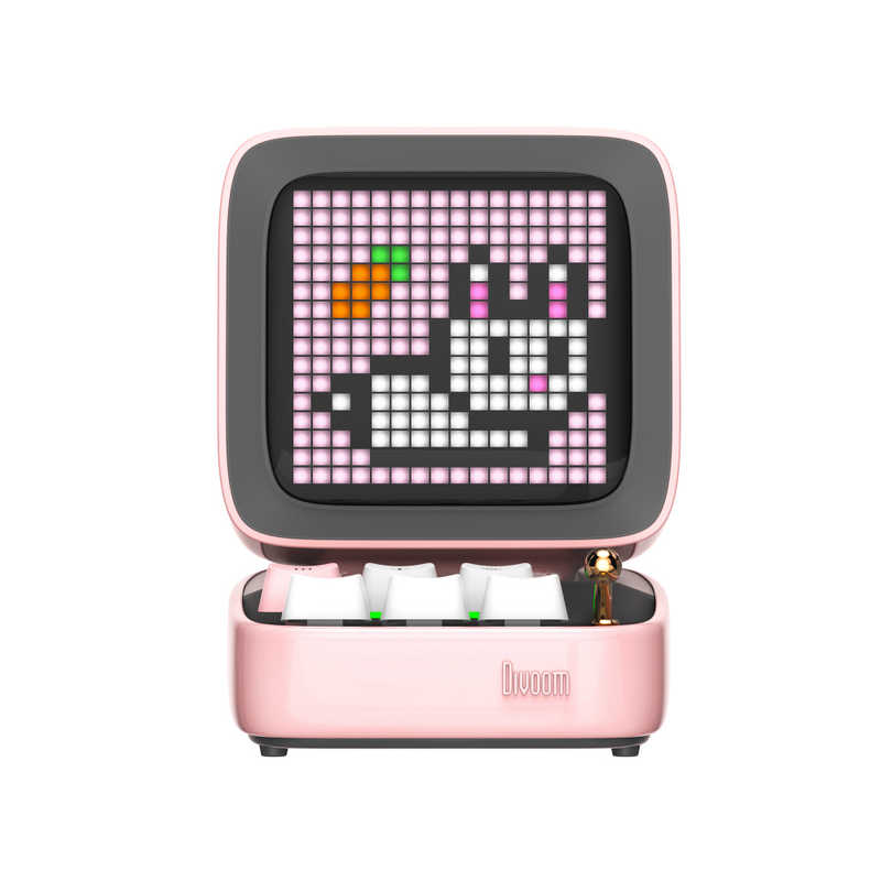 『90100058207』Divoom Ditoo Pro Bluetooth スピーカー ピンク ディブーム レトロ ピクセル アート ドット絵 『90100058207』Divoom Ditoo Pro Bluetooth スピーカー ピンク ディブーム レトロ ピクセル アート ドット絵