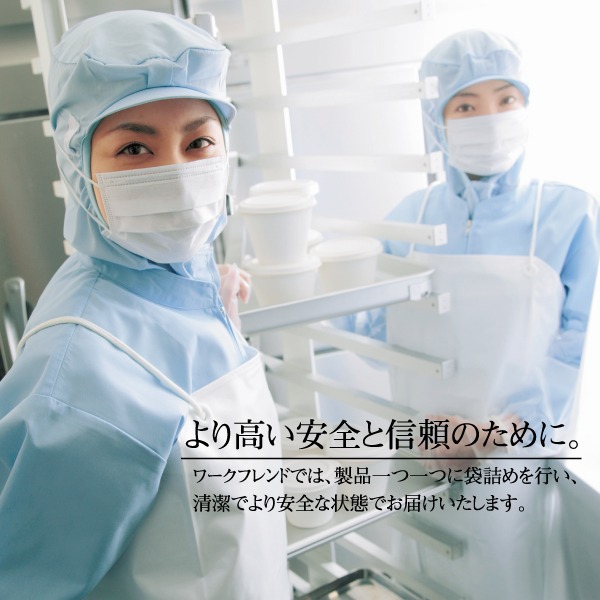 工場用白衣/ユニフォーム (女子 総ゴムトレパン 5L/ホワイト) 裾フライス インナーネット付 ノータック workfriend SKH220