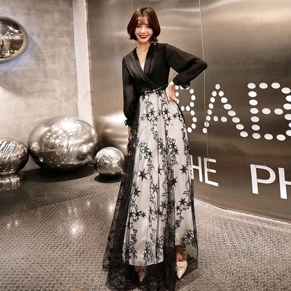 【急速出荷 2025年新作】イブニングドレス 黒 パーティードレス 結婚式お呼ばれドレス 結婚式服装 お呼ばれ服 同窓会ドレス 二次会ドレス 成人式ドレス 20代 30代 40代 50代 お呼ばれドレ