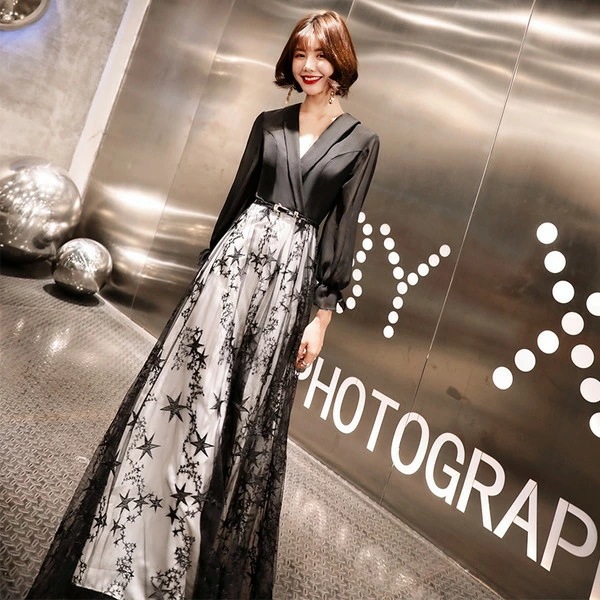 【急速出荷 2025年新作】イブニングドレス 黒 パーティードレス 結婚式お呼ばれドレス 結婚式服装 お呼ばれ服 同窓会ドレス 二次会ドレス 成人式ドレス 20代 30代 40代 50代 お呼ばれドレ