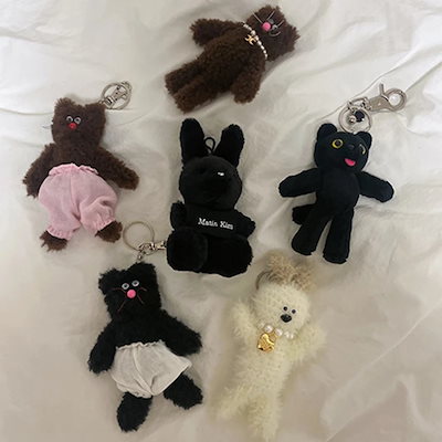 ★ SALE!! ★【Matin kim】 キーホルダー MATIN BLACK BUNNY TOY Designer fashion, Seoul-fully created | W Concept