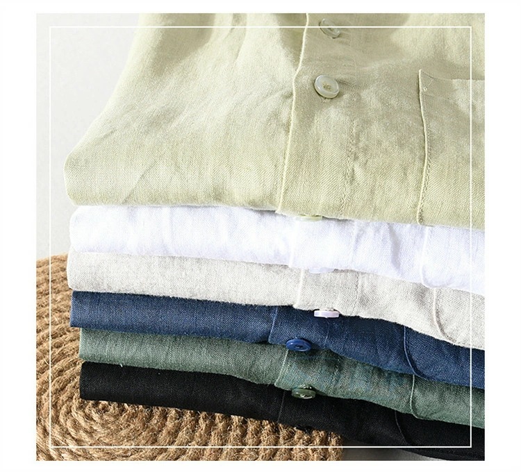 リネンシャツ メンズ 麻100％ 綿麻シャツ 半袖シャツ 麻シャツ カジュアルシャツ 白シャツ 薄手 おしゃれ 夏