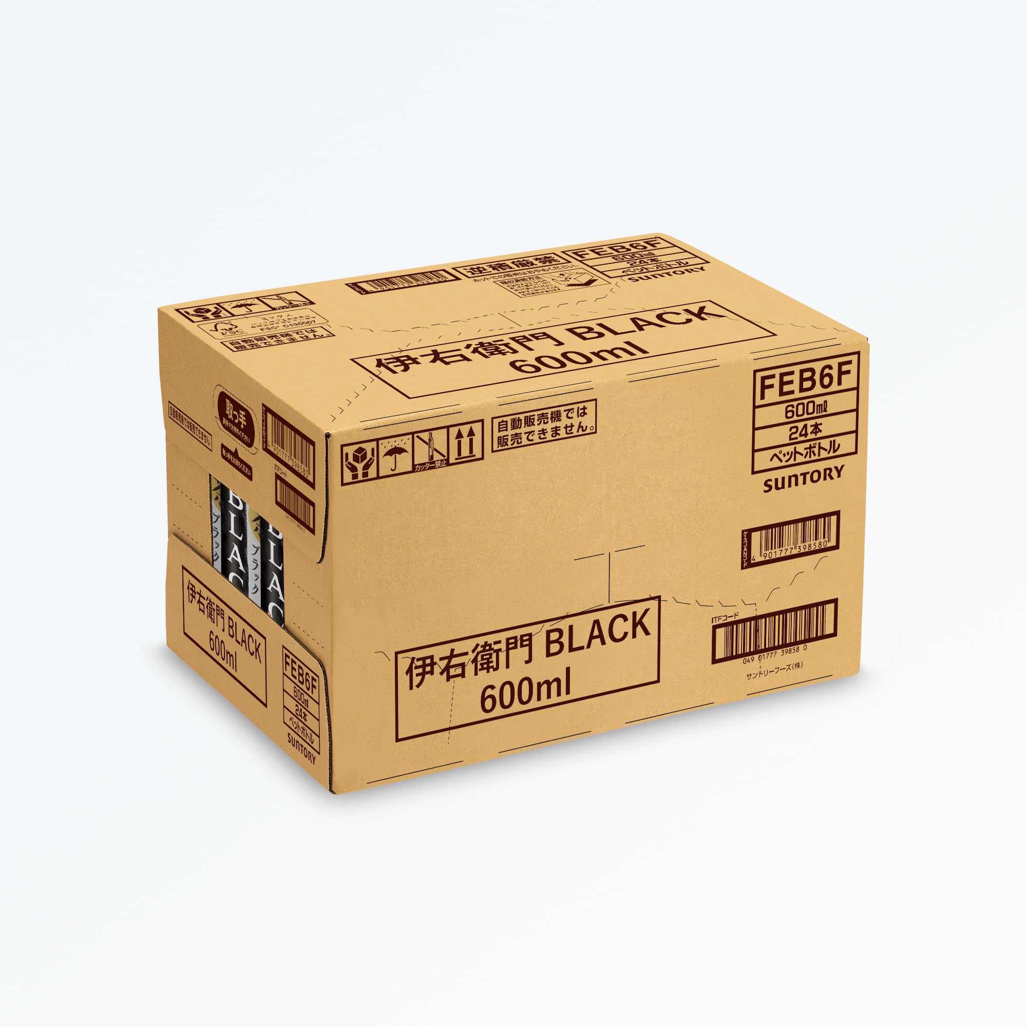 サントリー 緑茶 伊右衛門 BLACK ブラック お茶 600ml×24本 サントリー 緑茶 伊右衛門 BLACK ブラック お茶 600ml×24本