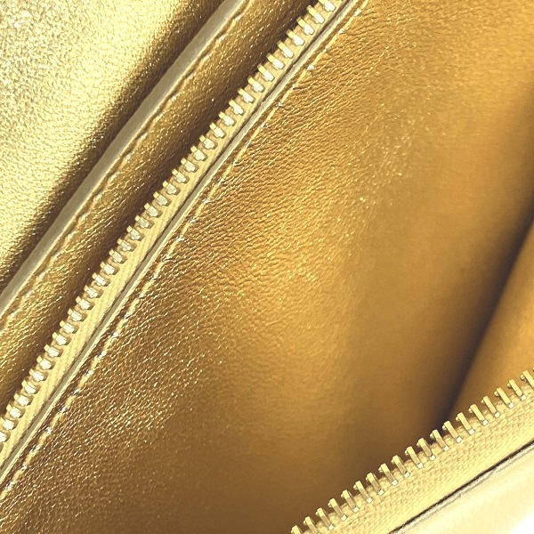 セリーヌ CELINE イエロー×ゴールド パスポートケース 長財布