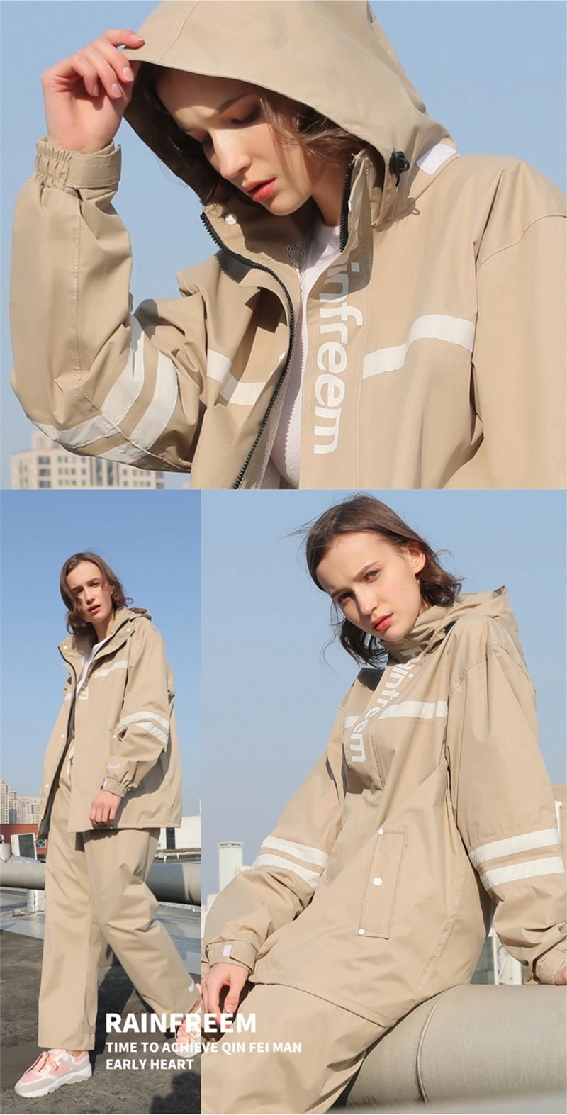 レインウェア 上下セット メンズ レディース レインコート レインスーツ マウンテンジャケット マウンテンパーカー 雨具 通勤 通学 自転車 ゴルフ ランニング 大きいサイズ おしゃれ 男性用 女性用