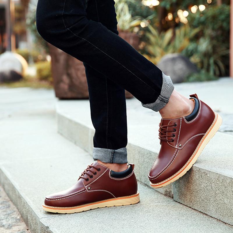 メンズ 厚底 シークレットシューズ 身長アップ 6cm up背が高く見える スニーカー PU革靴 ビジネス靴 紳士靴 インヒール 快適 通気性 春夏秋 カジュアルシューズ13