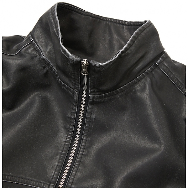 Qoo10 DNSR DNSR ビンテージトラックジッ 革・ラ