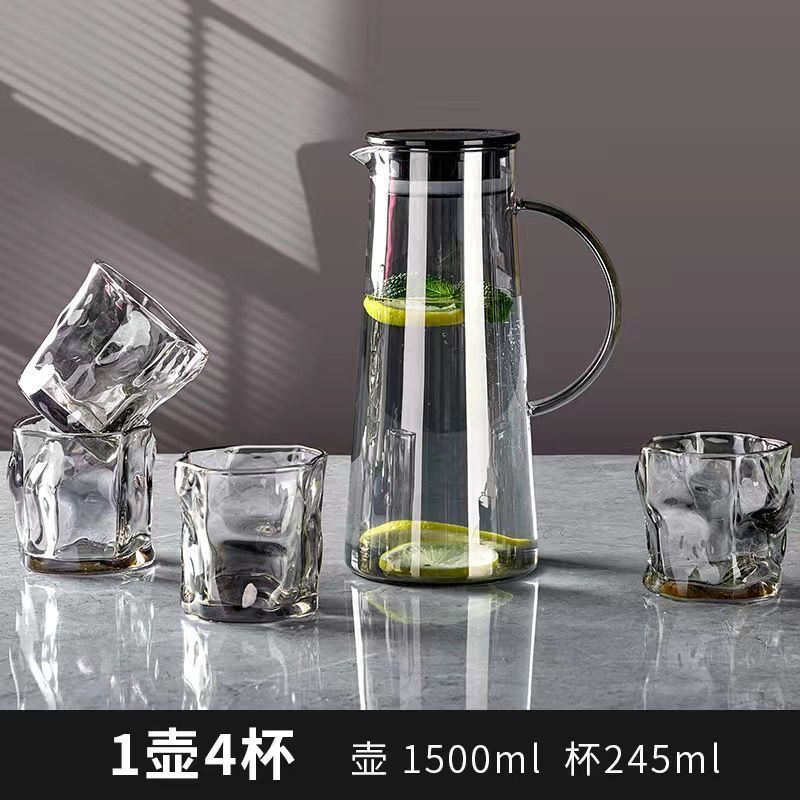コールドケトル家庭用高見えリビングルームガラスティーポット耐熱高温耐性コールドケトルジュースケトルセット