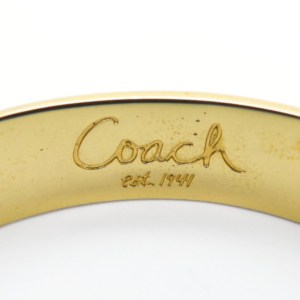 中古 バングル ロゴ メタル ゴールド ブレスレット アクセサリー メッキ レディース 女性 中古 バングル ロゴ メタル ゴールド ブレスレット アクセサリー メッキ レディース 女性