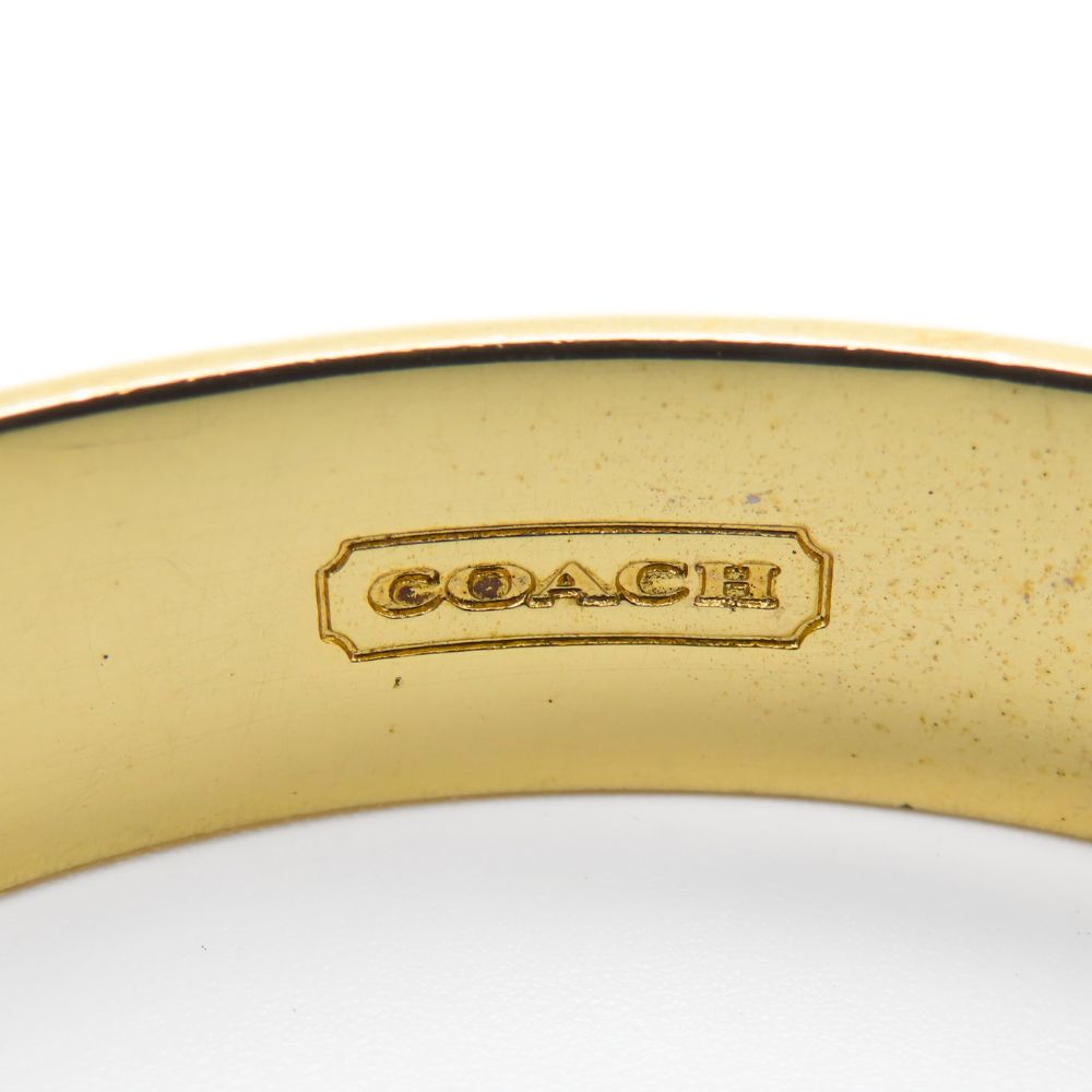 中古 バングル ロゴ メタル ゴールド ブレスレット アクセサリー メッキ レディース 女性 中古 バングル ロゴ メタル ゴールド ブレスレット アクセサリー メッキ レディース 女性