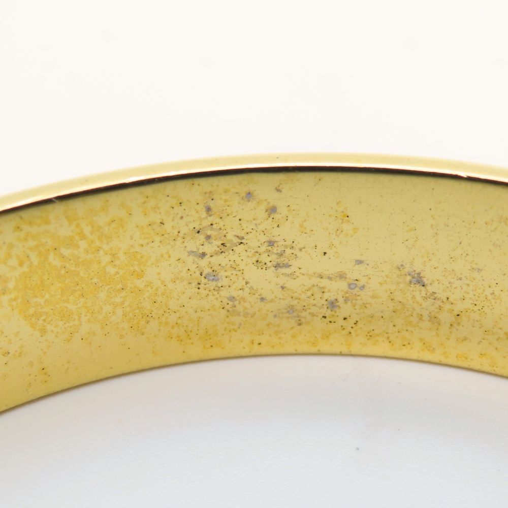 中古 バングル ロゴ メタル ゴールド ブレスレット アクセサリー メッキ レディース 女性 中古 バングル ロゴ メタル ゴールド ブレスレット アクセサリー メッキ レディース 女性