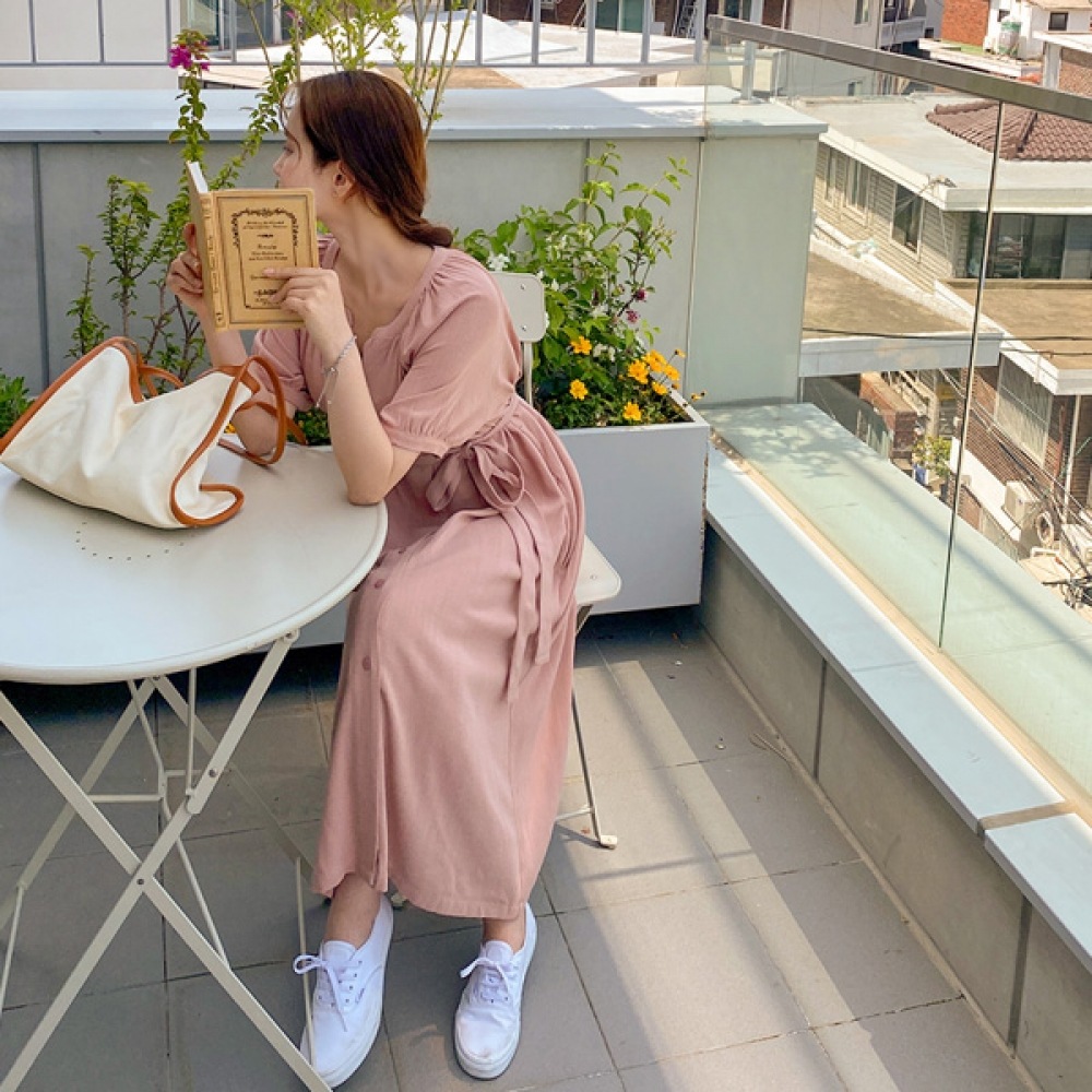 【イーブレットバイJSTYLE】イーブレットクロロリネンナグランロングワンピースJSTYLE 【イーブレットバイJSTYLE】イーブレットクロロリネンナグランロングワンピースJSTYLE