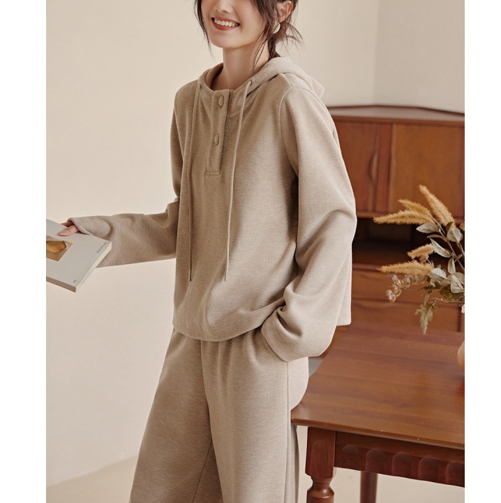 ハイエンドのカスタマイズ-2025 秋の新しいカジュアルニットフード付きスウェットシャツツーピーススーツ女性用ファッショナブル多用途快適な着用感完全なセット ハイエンドのカスタマイズ-2025 秋の新しいカジュアルニットフード付きスウェットシャツツーピーススーツ女性用ファッショナブル多用途快適な着用感完全なセット