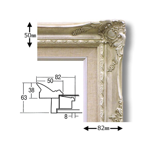 ( ルイ式 油額 ) SM(227×158mm)シルバー 高級油絵額 キャンバス額 豪華油絵額 模様油絵額 油絵額 絵画額 額縁 ( ルイ式 油額 ) SM(227×158mm)シルバー 高級油絵額 キャンバス額 豪華油絵額 模様油絵額 油絵額 絵画額 額縁