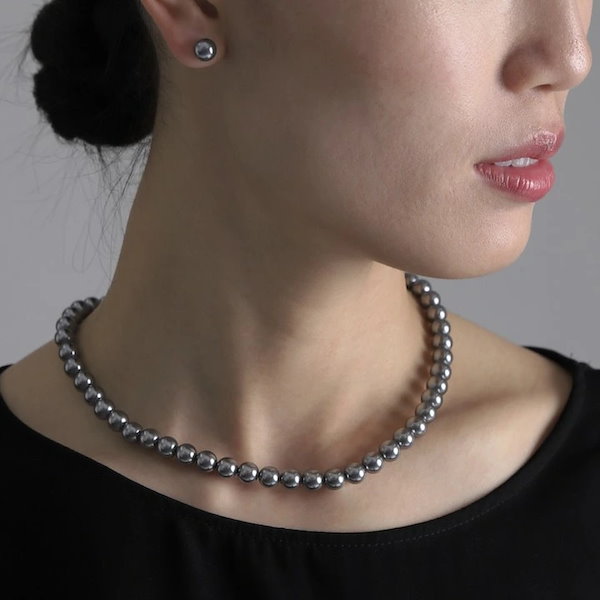 パールネックレス silver925 8mm パールネックレス レディース スワロフスキーパールネックレス