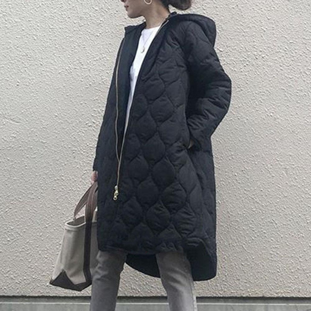 【人気高い】 とっておきの一枚に長袖ファスナーダウン中綿コート