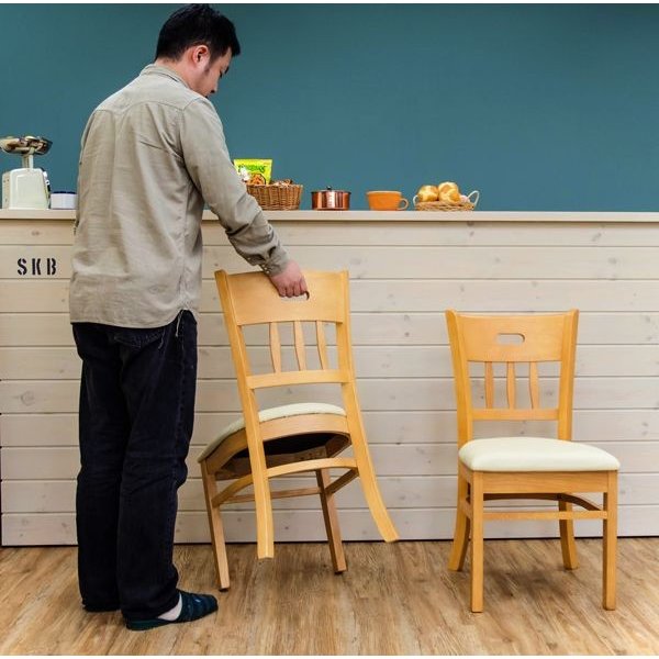 ダイニングチェア 椅子 家具 インテリア KALMIA 2脚セット DBR LBR