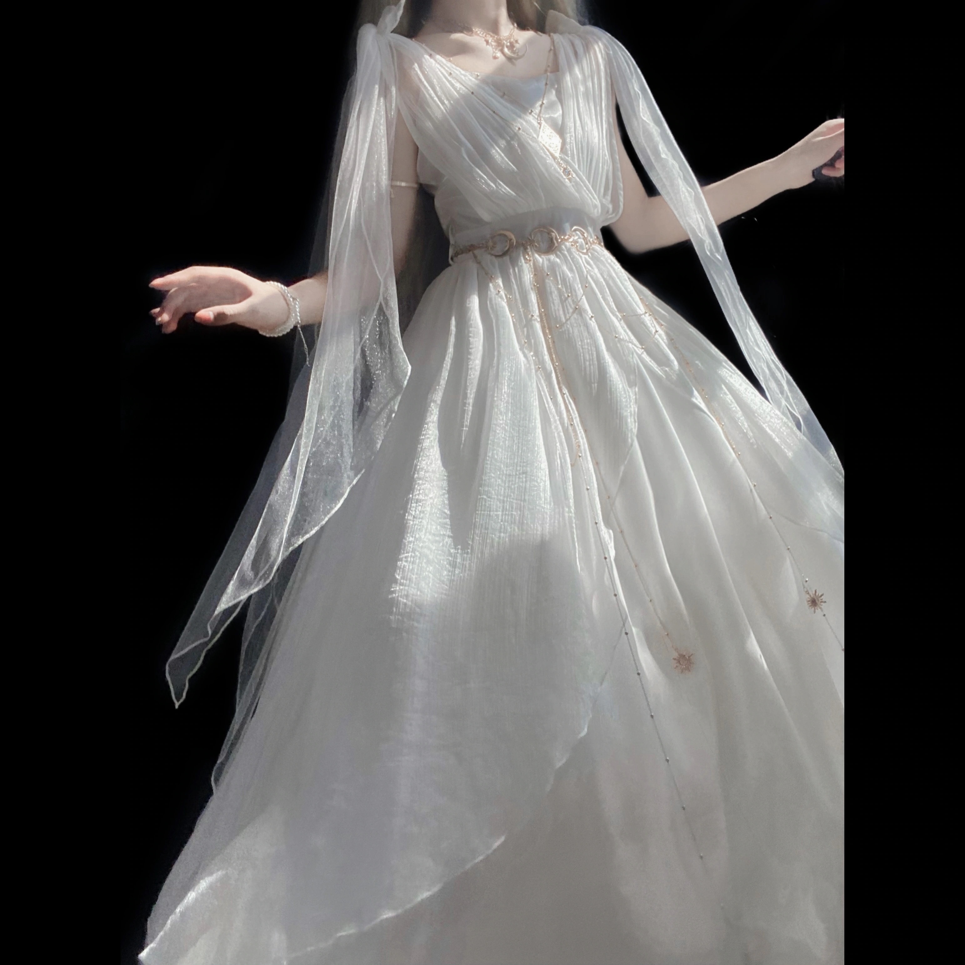 正規品神託lolitaギリシャ神女大スカートワンピースアンドロメダスカート仙気