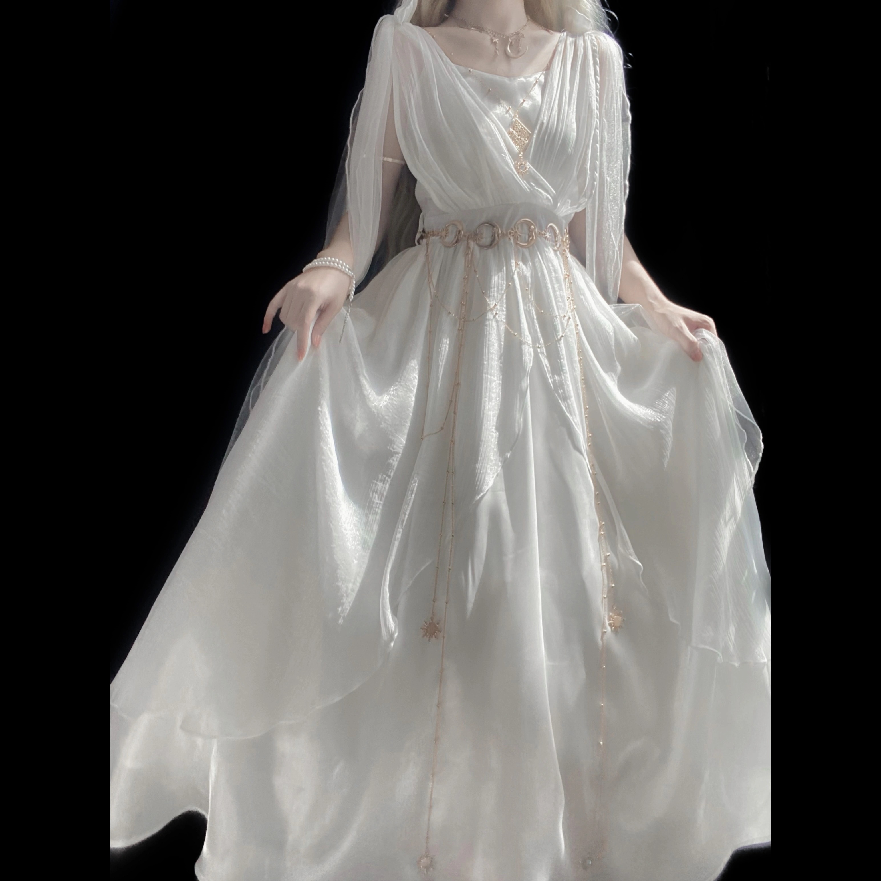 正規品神託lolitaギリシャ神女大スカートワンピースアンドロメダスカート仙気