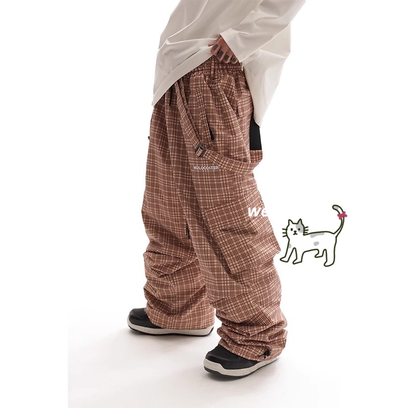 スノーボードウェア 2024 2025 単品パンツ メンズ レディース ズボン オーバーオール ゆったり ボトムス ウィンタースポーツ 防寒着 韓国風 防水 スノーウェア スキーウェア スノボウェア