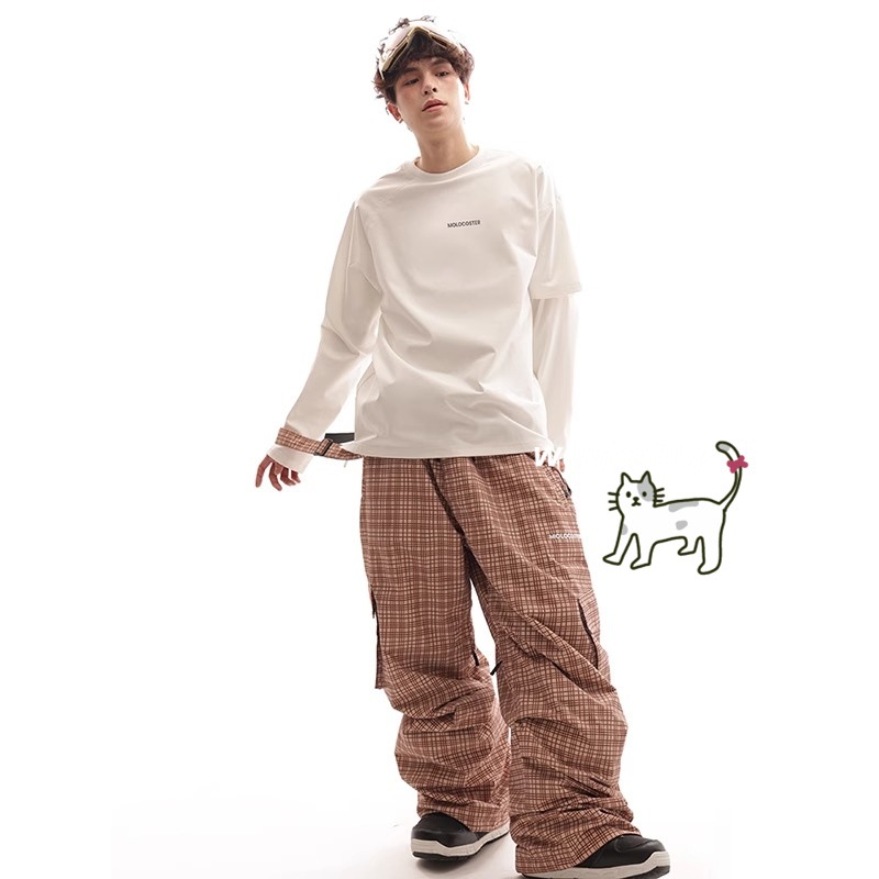 スノーボードウェア 2024 2025 単品パンツ メンズ レディース ズボン オーバーオール ゆったり ボトムス ウィンタースポーツ 防寒着 韓国風 防水 スノーウェア スキーウェア スノボウェア