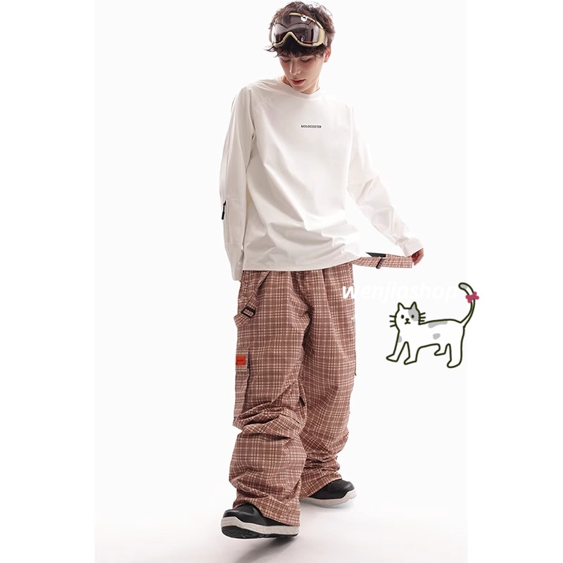 スノーボードウェア 2024 2025 単品パンツ メンズ レディース ズボン オーバーオール ゆったり ボトムス ウィンタースポーツ 防寒着 韓国風 防水 スノーウェア スキーウェア スノボウェア