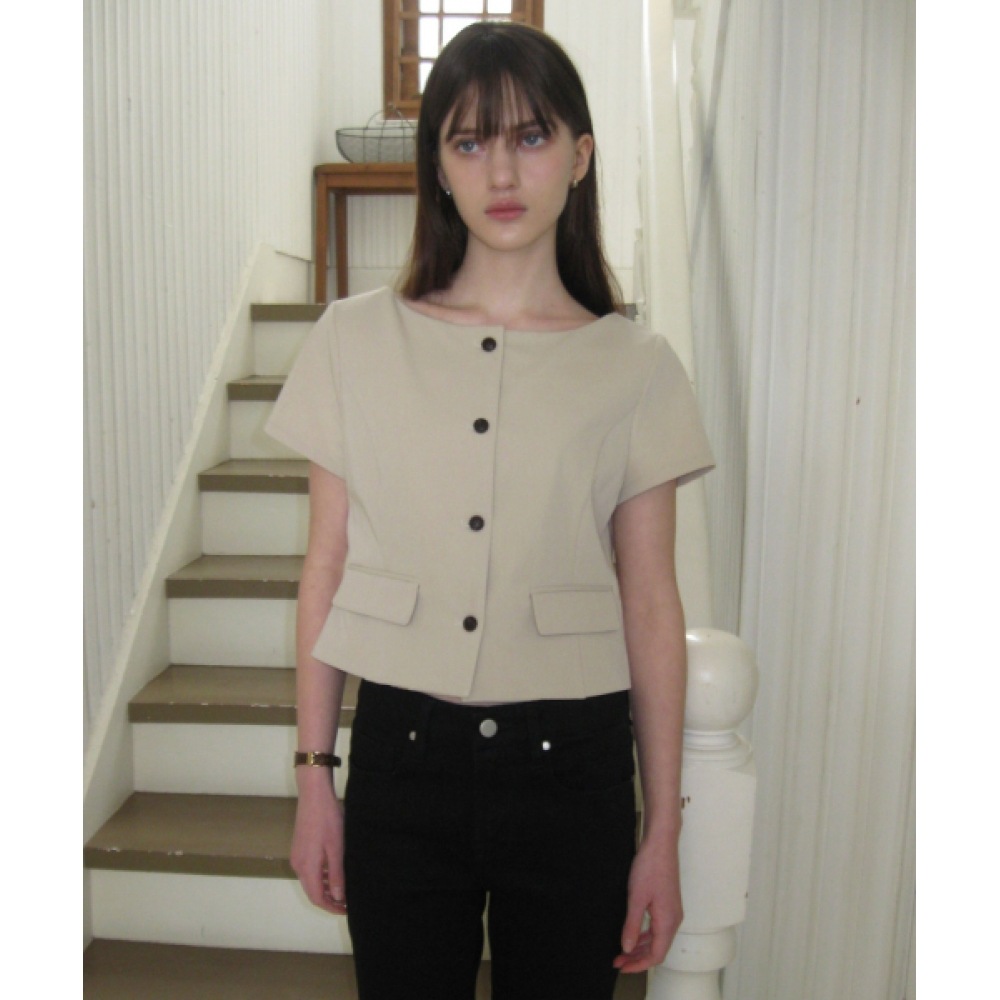 レター・フロム・ムーン KELYN プリンセスラインブラウス (ベージュ) レター・フロム・ムーン KELYN プリンセスラインブラウス (ベージュ)