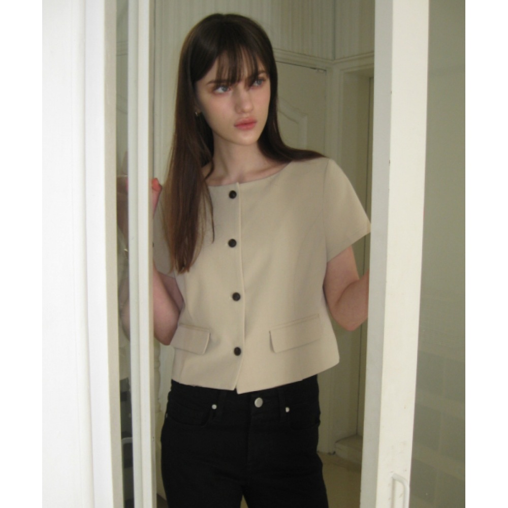 レター・フロム・ムーン KELYN プリンセスラインブラウス (ベージュ) レター・フロム・ムーン KELYN プリンセスラインブラウス (ベージュ)