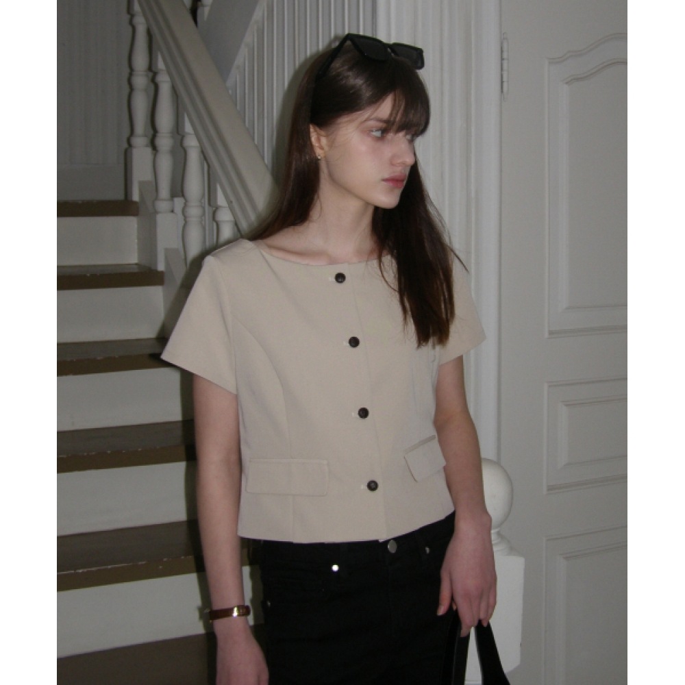 レター・フロム・ムーン KELYN プリンセスラインブラウス (ベージュ) レター・フロム・ムーン KELYN プリンセスラインブラウス (ベージュ)