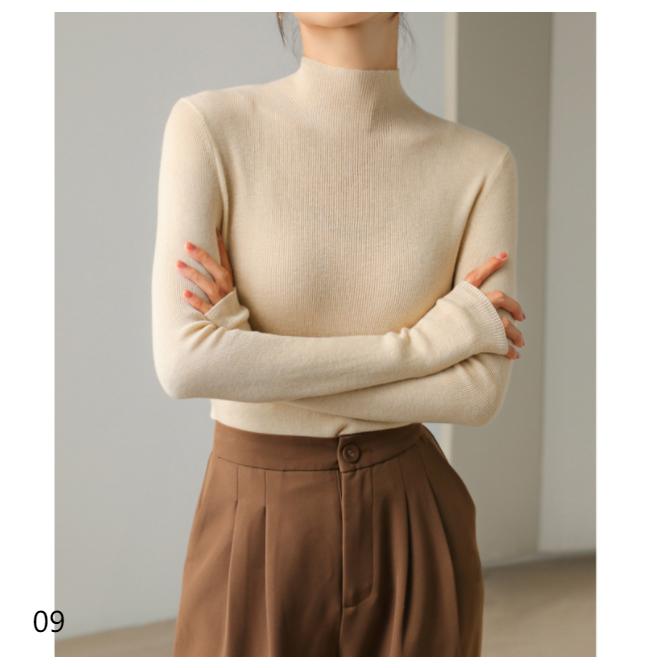 ハイネック ニット 長袖 レディース 薄手 秋 冬 カットソー タートル リブニット タートルネック 赤 黒 白 ピンクレッド女の子 ハイネック ニット 長袖 レディース 薄手 秋 冬 カットソー タートル リブニット タートルネック 赤 黒 白 ピンクレッド女の子