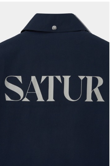 【SATUR】 TEO SNAP COACH JACKET : BREEZE NAVY