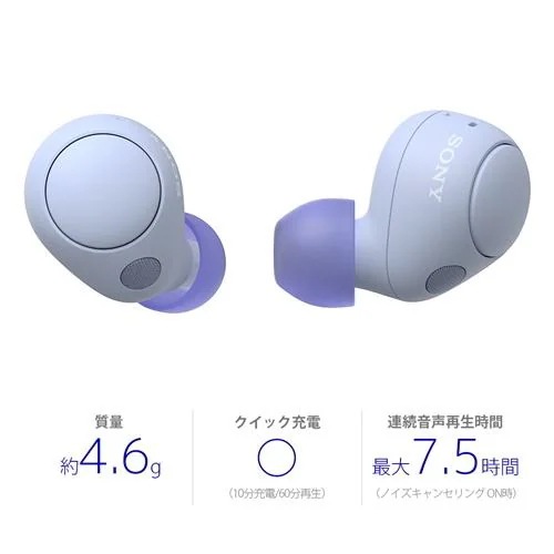 【推奨品】ソニー WF-C700N ワイヤレスノイズキャンセリングステレオヘッドセット ワイヤレスイヤホン ラベンダー 【推奨品】ソニー WF-C700N ワイヤレスノイズキャンセリングステレオヘッドセット ワイヤレスイヤホン ラベンダー