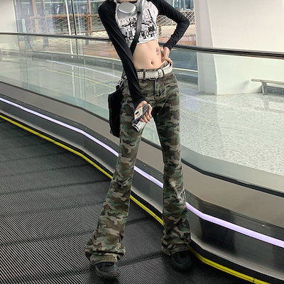 Qoo10] ハイストリートギャル迷彩ストレッチマイク : レディース服