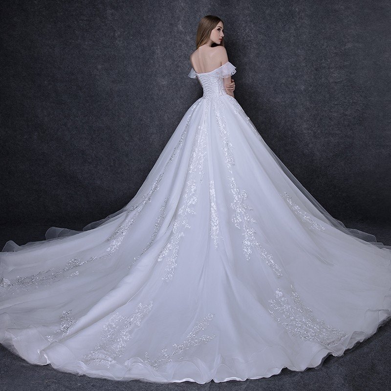 ウェディングドレス 結婚式 マタニティドレス 安い エンパイア お呼ばれ 二次会 ウエディングドレス ロングドレス 花嫁 ブライダル 妊婦可 トレーンドレス