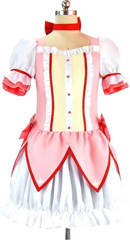 新作入荷魔法少女まどかマギカ 鹿目まどか コスプレ衣装 ウイッグ付き コスチューム 学園祭_1